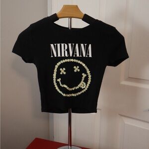 Black Nirvana Graphic Baby Tee